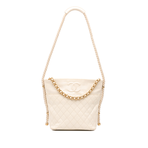 Pre-Loved Chanel Crumpled Calfskin En Vogue Rope Satchel - Picture 1 of 10